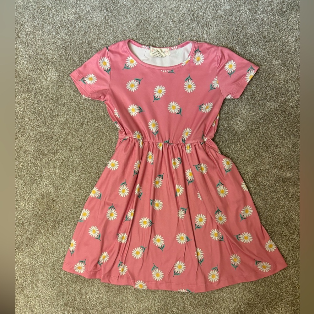 Soho Pink Daisy Print Kids Dress